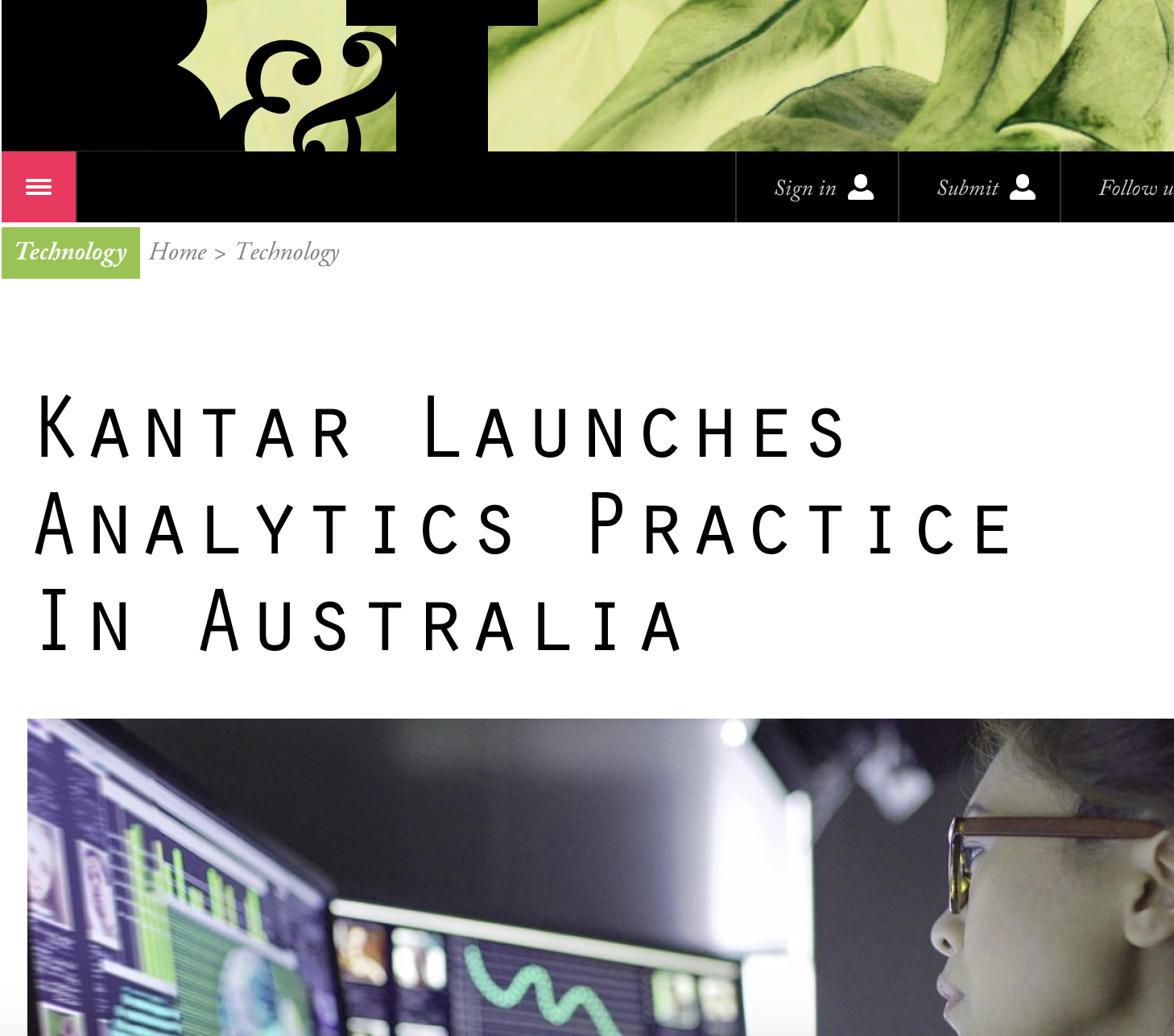 B&T: Kantar Launches Analytics Practice In Australia - Kantar Australia