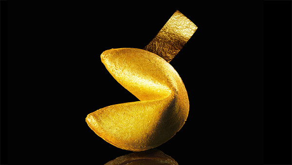 gold fortune cookie
